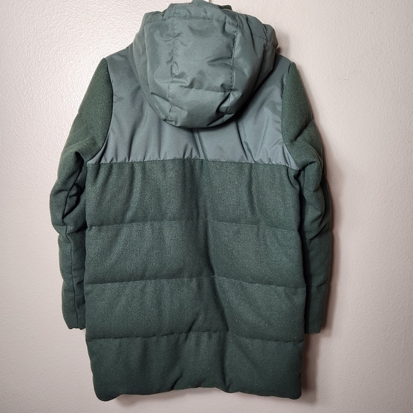 Eddie Bauer Womens Olive Wool Blend Hooded Down Puffer Coat-Size S - Picture 10 of 11